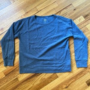GAP Relaxed Textured Crewneck Sweatshirt